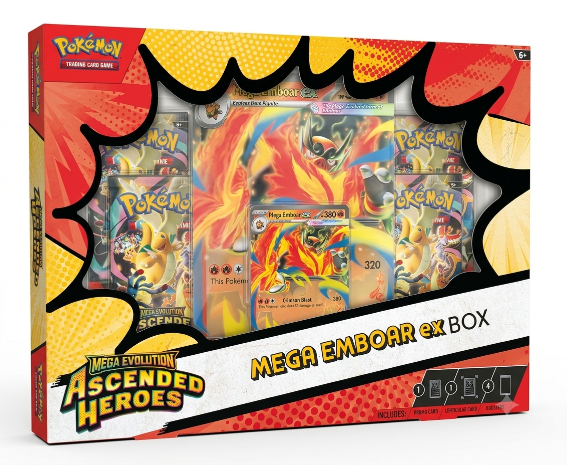 Mega Evolution Ascended Heroes – Mega Emboar ex Box